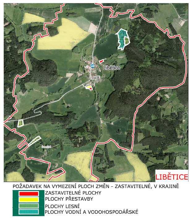 Záměr vymezení zastavitelných ploch Na základě požadavků vlastníků pozemků. Záměr ploch pro výstavbu ve využití smíšené obytné.