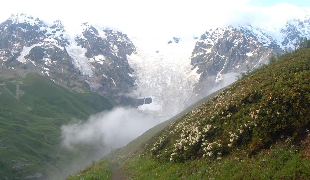 Kavkaz Z Kavkaz místy už v 1900 m, V Kavkaz místy až v 2700 m klečovité bučiny Subalpínský stupeň