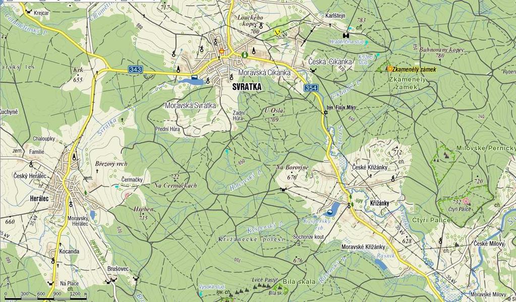 Prostor závodu a mapa centra závodu Rozpis závodu