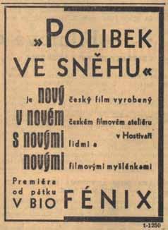 ještě místo filmů pekly bochníky chleba (Národní listy, 1921) architekta Karla Berana adaptovaly a dokončeny byly v říjnu 1934.