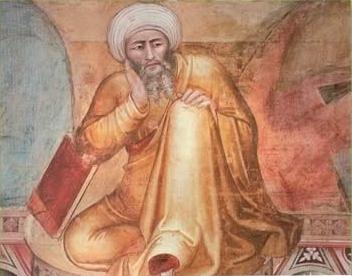 Renesance přiznala, že si nechává vysvětlovat antické myšlenky Ibn Rušd, Averroes (*1126 Córdoba +1198 Marrákeš) arabský filosof, lékař, matematik a právník, Aristotelova filosofie s novoplatónskými