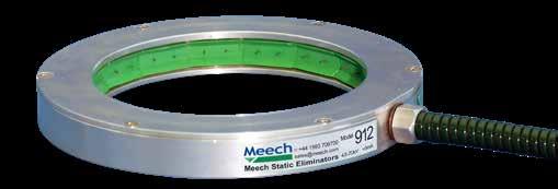 AC IONIZAČNÍ SYSTÉMY Ionizační tyč 912 Kruhová ionizační tyč Meech 912 vychází z populární ionizační tyče Meech 910.