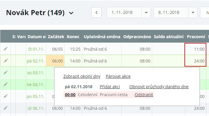 Pracovní cesta Pracovní cesta je mzdová složka přítomnosti (započítává se do odpracované doby), kterou si obvykle zadává pracovník na terminálu při odchodu nebo příchodu z pracovní cesty, která je