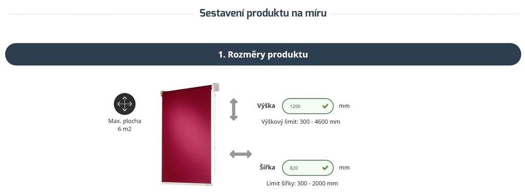 TIP! C) Do objednávkového formuláře se měří zpravidla výška o 70 větší než je skutečná výška otvoru.