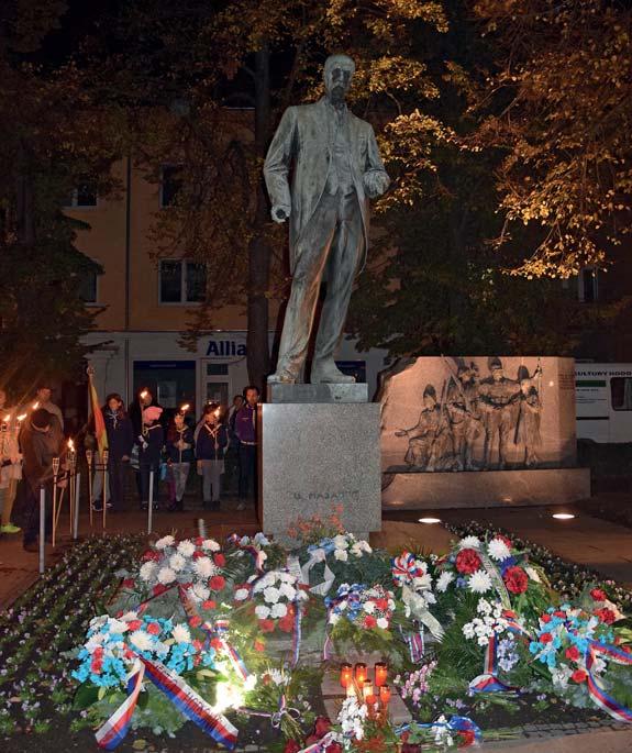 Historie 100. VÝROČÍ ZALOŽENÍ ČESKOSLOVENSKÉ REPUBLIKY V neděli 28. října 2018 proběhlo v Hodoníně u sochy našeho prvního prezidenta T. G.