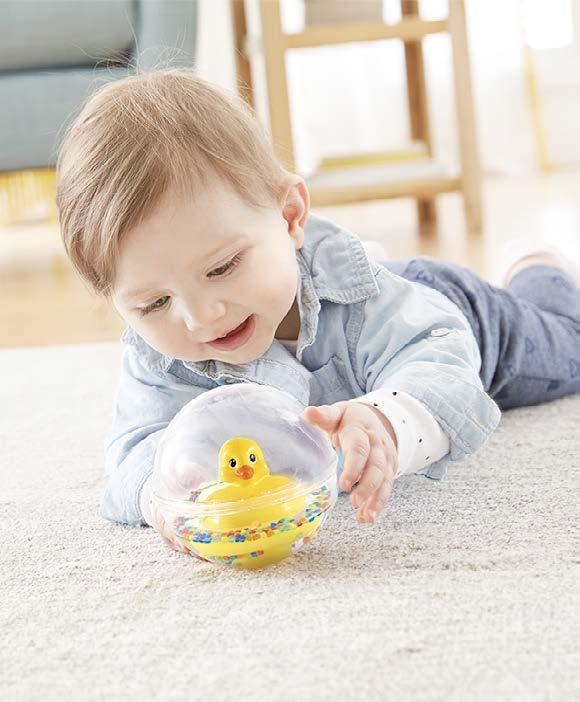 tvaru medúzy a hrkací škebličou je tento rozkošný rybí kamarád plný aktivit.