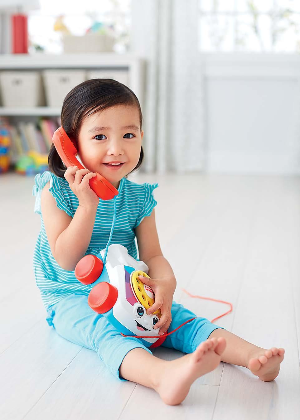 hračky pro batolata Tahací telefon Veselý tahací telefon od Fisher-Price se
