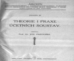 Vznik VysokÈ ökoly obchodnì v roce 1919 pro ËeskÈ ËetnictvÌ znamenal nov ûivot, neboù teprve tehdy se zaëalo systematicky rozvìjet i jako vïdnì disciplìna. V roce 1920 vydal prof. Dr. J.