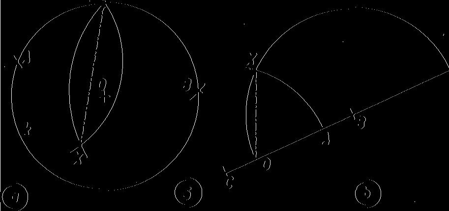 b) Pro sestrojení úsečky x tedy střední geometricky úměrné, je výhodná konstrukce Pelzova 7 ) (obr. 5b).