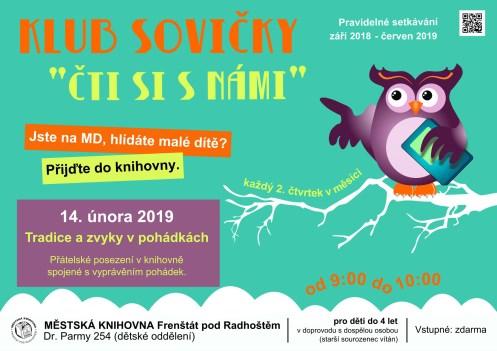 S T R Á N K A 15 www.knihovnafrenstat.cz Městská knihovna 14.2.2019, 9:00-10:00 hod., Frenštát p. R. Městská knihovna Dr.