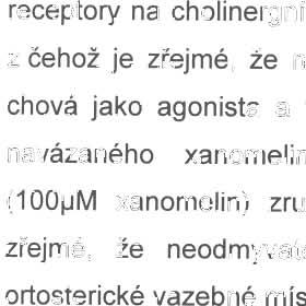 Obrázek 8: Molekula xanomelinu. Tkáňové řezy byly 30 minut inkubovány s radioaktivně označeným cholinem, z kterého si tkáň sama nasyntetizovala zna čený acetylcholin.