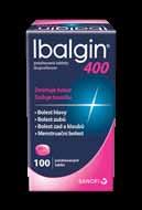 snižuje horečku tlumí zánět Pro dospělé a dospívající od 12 let. Růžový Ibalgin je jen jeden. Ibalgin 400 je lék k vnitřnímu užití.