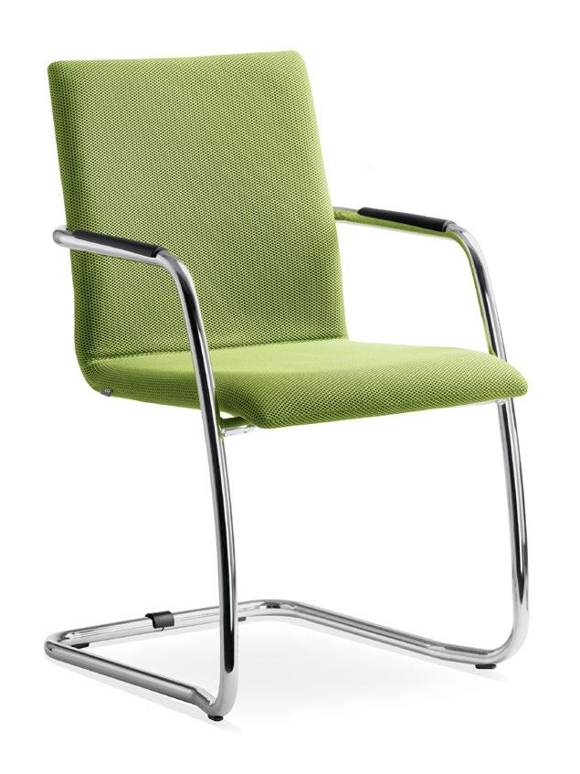 OSLO PURE OSLO 225 Conference chair, stackable, fully upholstered, paint or chrome-coated steel cantilever frame.