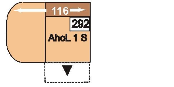 288 AoL2S 2 2SAoR 8 2-sedák s úložným prostorem a přístaným taburetem
