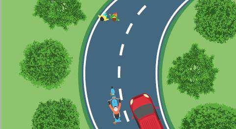 OBRÁZEK 07.SWF Otázka č. 9 Jakého nebezpečného jednání, které je častou p íčinou dopravních nehod, se dopustil idič motocyklu?
