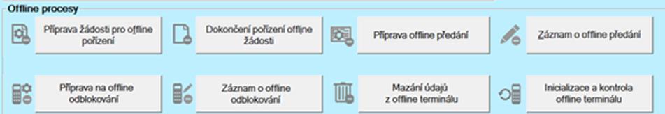 budou přejmenovány sekce Mazání offline BOK na Mazání údajů z offline terminálu, Práce s BOK na Práce s kódy k