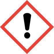 Výstražný symbol nebezpečnosti: Signální slovo: Standardní věty o nebezpečnosti: Varování H319: Způsobuje vážné podráždění očí.