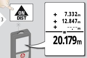 Obsluha Sčítat/odečítat Další měření se přičítá k předchozímu, případně se odečítá od předchozího měření.