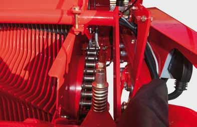 Rotor je poháněný jednoduchým válečkovým řetězem (1 1/2 palců). Automatické napínání řetězu.