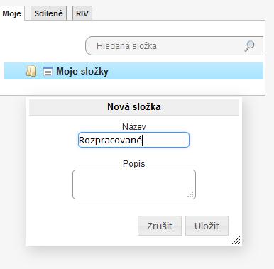 Klikněte na ikonku, založte