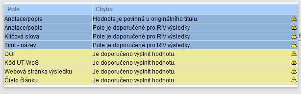 Záznam pro publikaci v tisku je vždy ve stavu rozpracovaný.