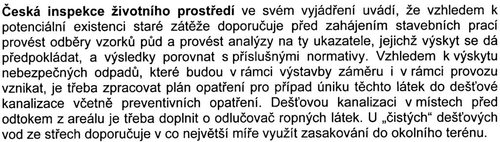 Vyjádøení postrádá zdùvodnìní, proè v oznámení není posouzena možnost jejího využití k obsluze areálu. Územní rezervu na zavleèkování areálu je žádoucí zachovat.