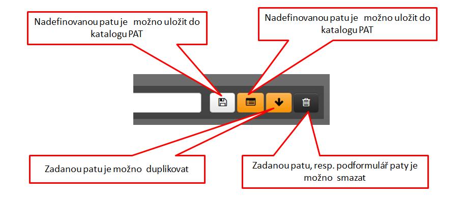 Na podformuláři paty je nejprve nutno vybrat v 1: roletě o styk, kterých dvou větví nebo které větvě a zdroje se jedná.