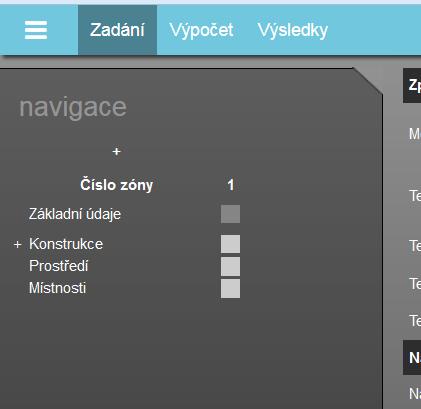 Přepíná pouze do zadání, kde se zobrazuje hlavní pracovní pole a v něm jednotlivé pracovní formuláře pro zadání.