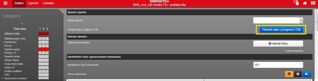 V tomto případě je velmi nutné si promyslet, zda chceme plnohodnotně použít možnosti přepínání mezi moduly a tím maximálně využití zadaných informací v modulu TZ programu TZB při přepnutí a načtení