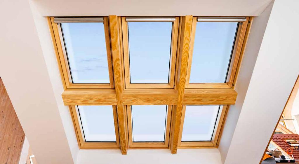 Systémové řešení sestav VELUX zaručuje vysokou kvalitu střešního okna, výborné parametry Uw a bezpečné, testované napojení na střešní plášť.