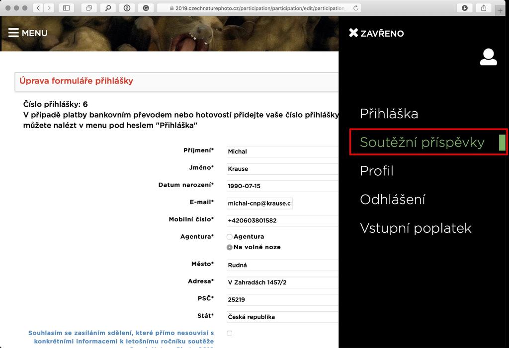 Pokud nebyly ještě nahrány žádné fotogra?ie, je výchozí obrazovka prázdná. Nahrávání fotogra?ií zahájíte tlačítkem Nový snímek. Vložení samotné fotogra?