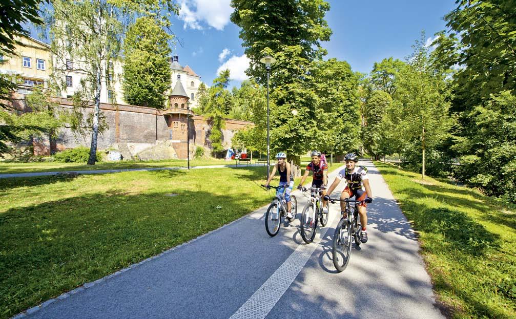 Moravská stezka Olomoucké parky, foto: m-ark Stezka směřuje z Jeseníků, Litovelským Pomoravím do Olomouce a rovinou Hané cyklisty zavede přes Kroměříž a Slovácko až do Břeclavi.