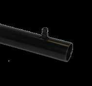 Trubky a příslušenství TI-10 Spojovací trubka Materiály: Černá pozinkovaná ocel. Použití: Funkce spojování a upevnění dvou trubek tlakem pomocí šroubů.