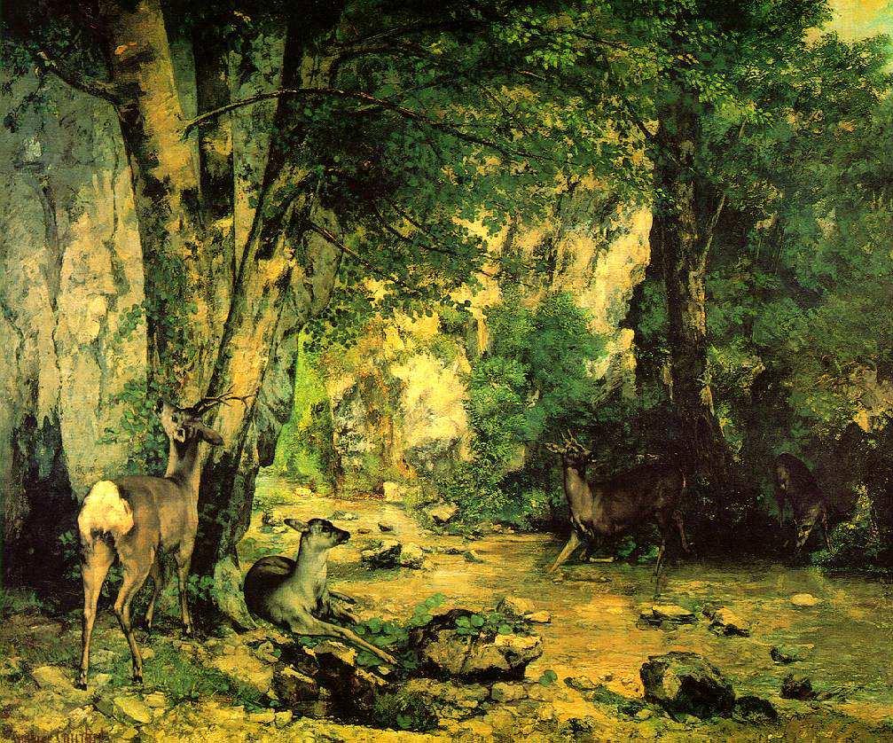 Gustav Courbet (1819-1877), Remízek srnců, 1866,