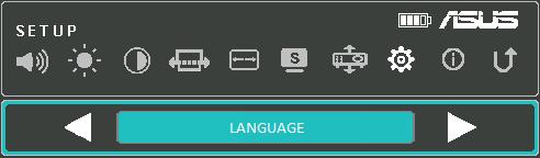 Setup (Nastavení) Tyto položka nabídky umožňuje konfigurovat následující nastavení LED projektoru: LANGUAGE (JAZYK) - tato položka umožňuje měnit jazyky nabídky na promítací ploše LED projektoru.