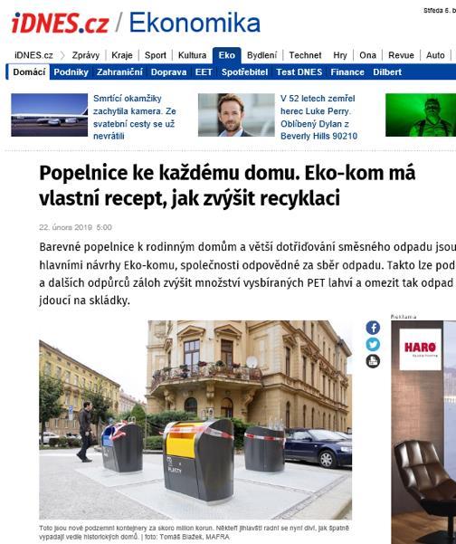 Název: Česko musí víc recyklovat a třídit.