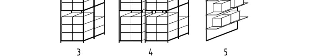 Tabulky 3, je-li výška skladování vyšší než stanovené limity pro stropní ochranu nebo je vzdálenost mezi stropem a horní plochou skladovaného zboží větší než 4 m, musí se použít regálové