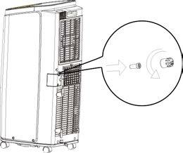 2. Kontinuální odvodňování Kondenzát může být automaticky vypouštěn připojením odtokové hadice (14 mm vnitřní