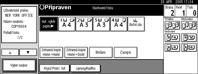 Kdyô je heslo nastaveno, zadejte je a stisknìte [OK]. C Tisknete-li dva nebo více dokumentù najednou, opakujte postup v kroku B. Lze vytisknout aô 30 dokumentù.