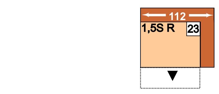 92 91 95 1,5-sedák s úložným prostorem, područka vlevo