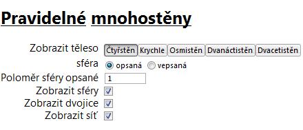 3 Pravidelné mnohostěny ve Wolfram Mathematica 3.