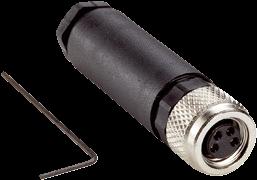 senzoru/aktuátoru, PVC, nestíněno, 5 m Hlava A: Zásuvka, M8, 4-pinový, úhlový, Kódování A Hlava B: Volný konec kabelu Kabel: Kabel