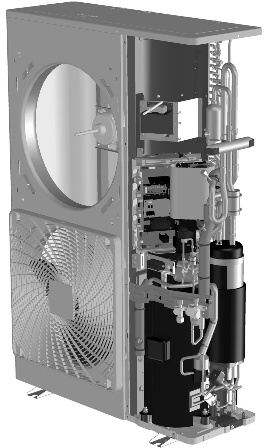 Opzioni possibili ERLQ ERHQ Riscaldatore della piastra inferiore Standard (a) Kit opzionale (b) (a) Montato alla fabbrica. (b) È vietato combinare assieme entrambe le opzioni.