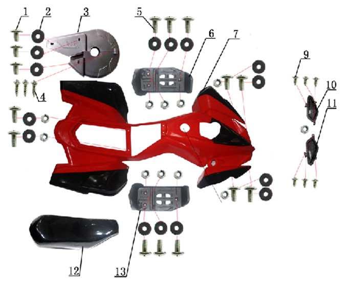 1 548020001 Šroub M6x10 Bolt M6x10 2 548020002 Podložka 6 (pryž) Rubber washer 6 3 568001003 Kryt řetězu Chain cover 4 ST3,8*16 Šroub ST3,8x16 Screw ST3,8x16 5 548020005 Šroub M6x16 Bolt M6x16 6