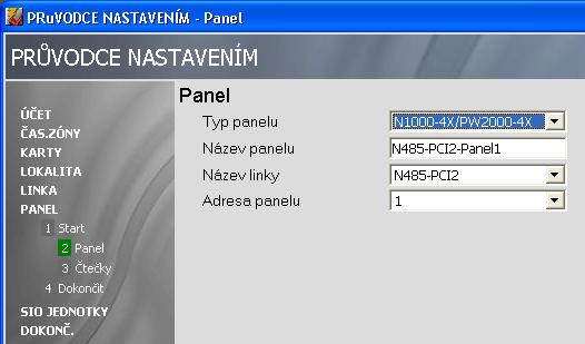 Konfigurace prostřednictvím systému WIN-PAK Přidání nového panelu NetAXS Komunikační rychlost panelu Gateway NetAXS se nastavuje pomocí webového serveru NetAXS (pokyny jsou v části Jednotka pro