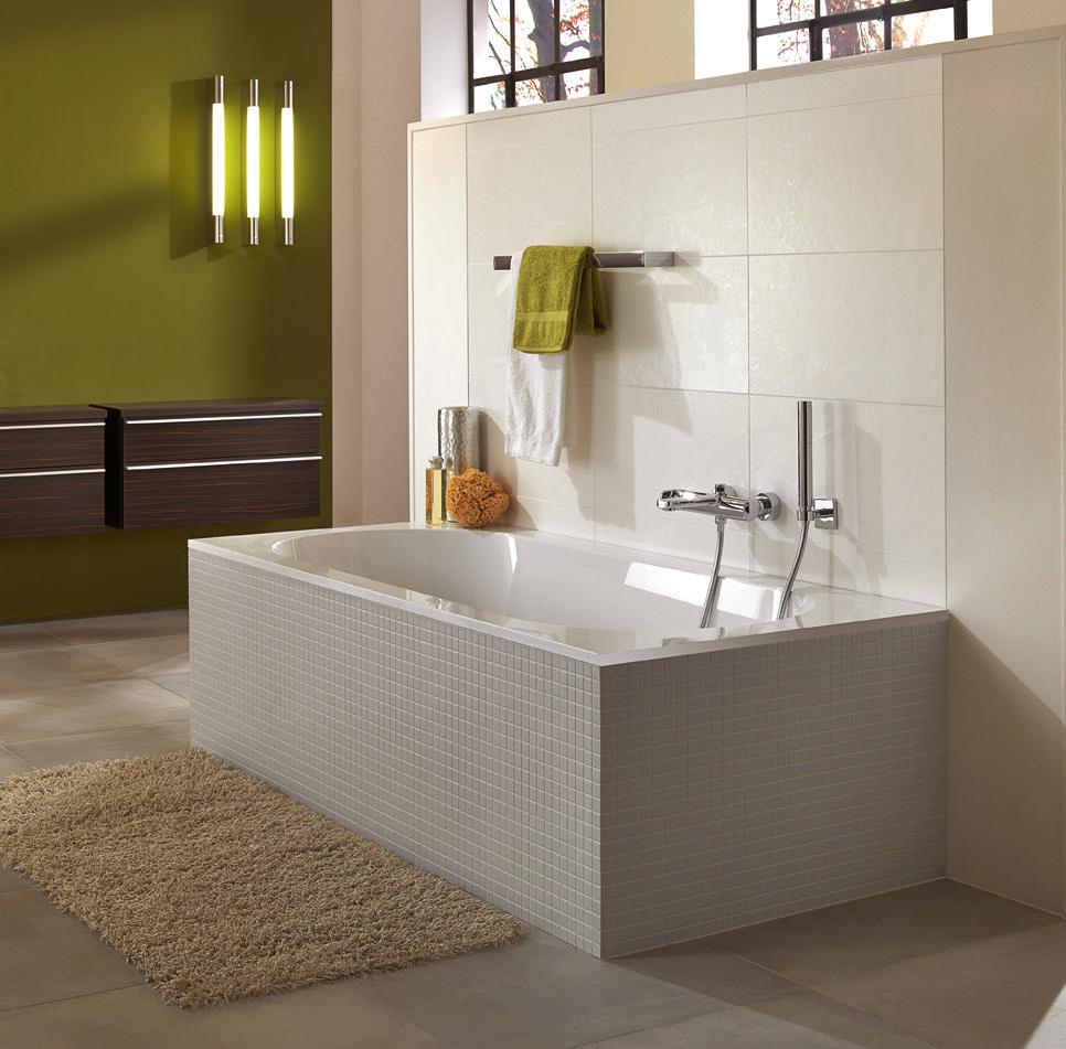 Koupelny Vana Villeroy & Boch Oberon je vyrobena z Quarylu, materiálu, který je typický pro vyšší řady koupelnových