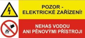 Strana: 10 Plyn Hlavní uzávěr plynu el. rozvaděče Pozor elektrické zařízení!