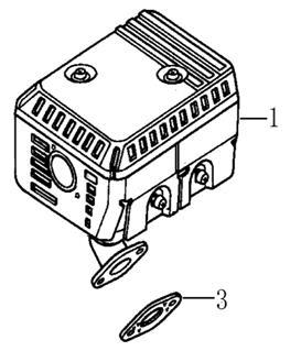 1 180570794-0001 Výfuk kompletní Muffler 3 180650065-0001 Těsnění výfuku Muffler gasket 1 170870040-0001 Zátka palivové nádrže Fuel tank cap 2 170720009-0001 Sítko zátky Fuel