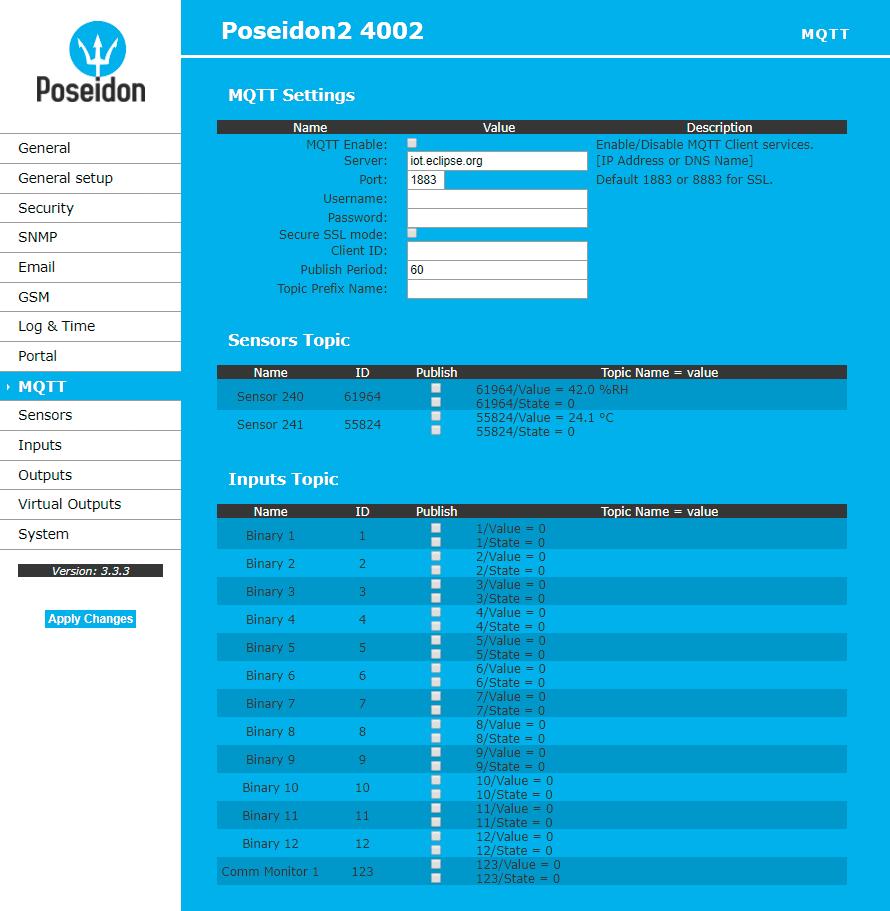 Portal MQTT 2 2 3 3 4 Zpráva od portálu 2 Povolení připojení na vzdálený portál Připojení na portál při kliknutí Nastavení komunikace s portálem pomocí protokolu HWg-Push.