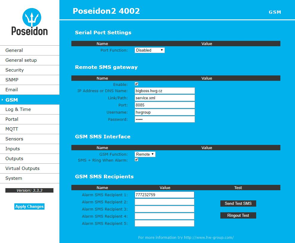 Tip: Podrobný popis formátu e-mailu najdete v popisu rozhraní e-mail v kapitole Použití jednotek Poseidon2 ve vašich programech.